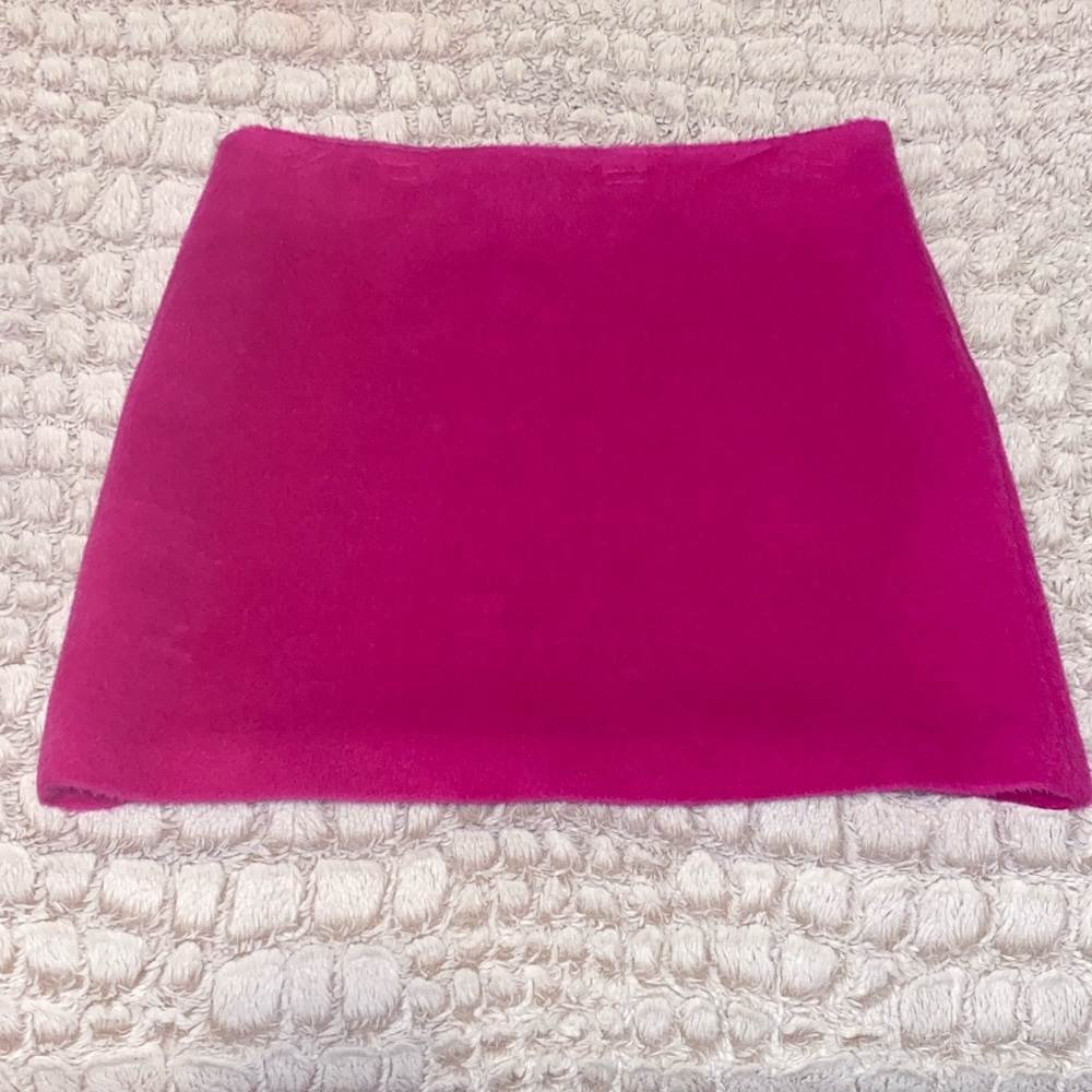 Helmut Lang Alpaca and Wool Magenta Mini Skirt size 8